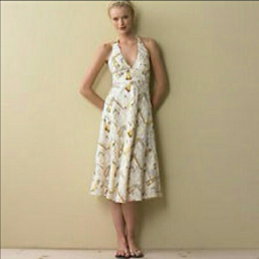 J. Crew Lighthouse Postcard Halter Dress